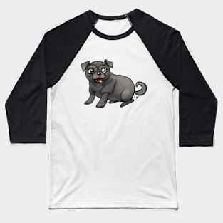 Dog - Pug - Black Baseball T-Shirt